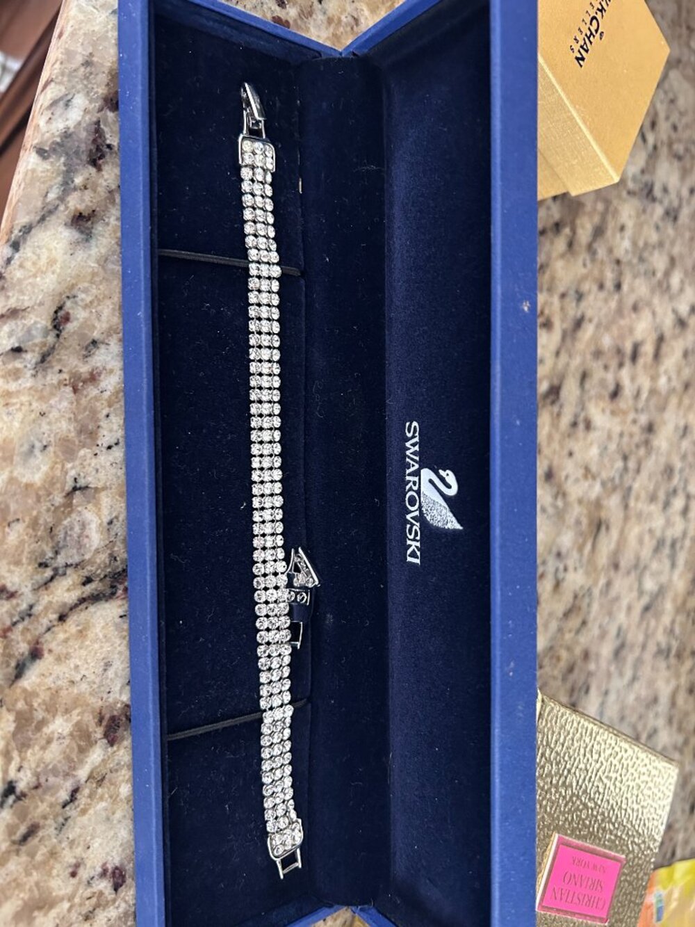 Swarovski Clear Crystal Double-Row Tennis Bracelet - Picture 2 of 3